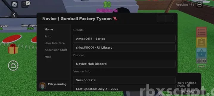 Gumball Factory Tycoon: Auto Build, Misc Mobile Script