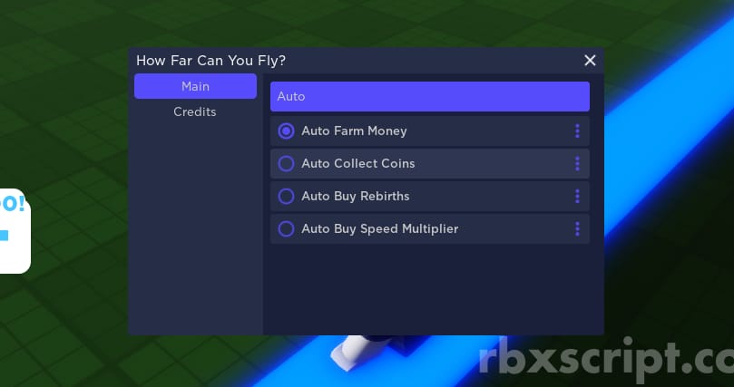 How Far Can You Fly? Auto Farm Money, Auto Collect Coins, Auto Buy Rebirths