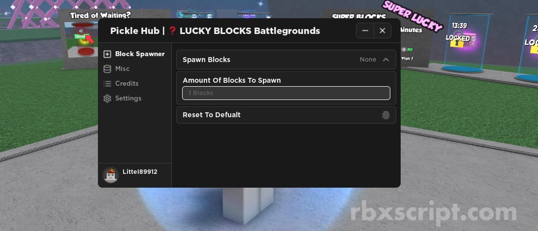 LUCKY BLOCKS Battlegrounds: Walkspeed, Jump Power, Spawn Blocks