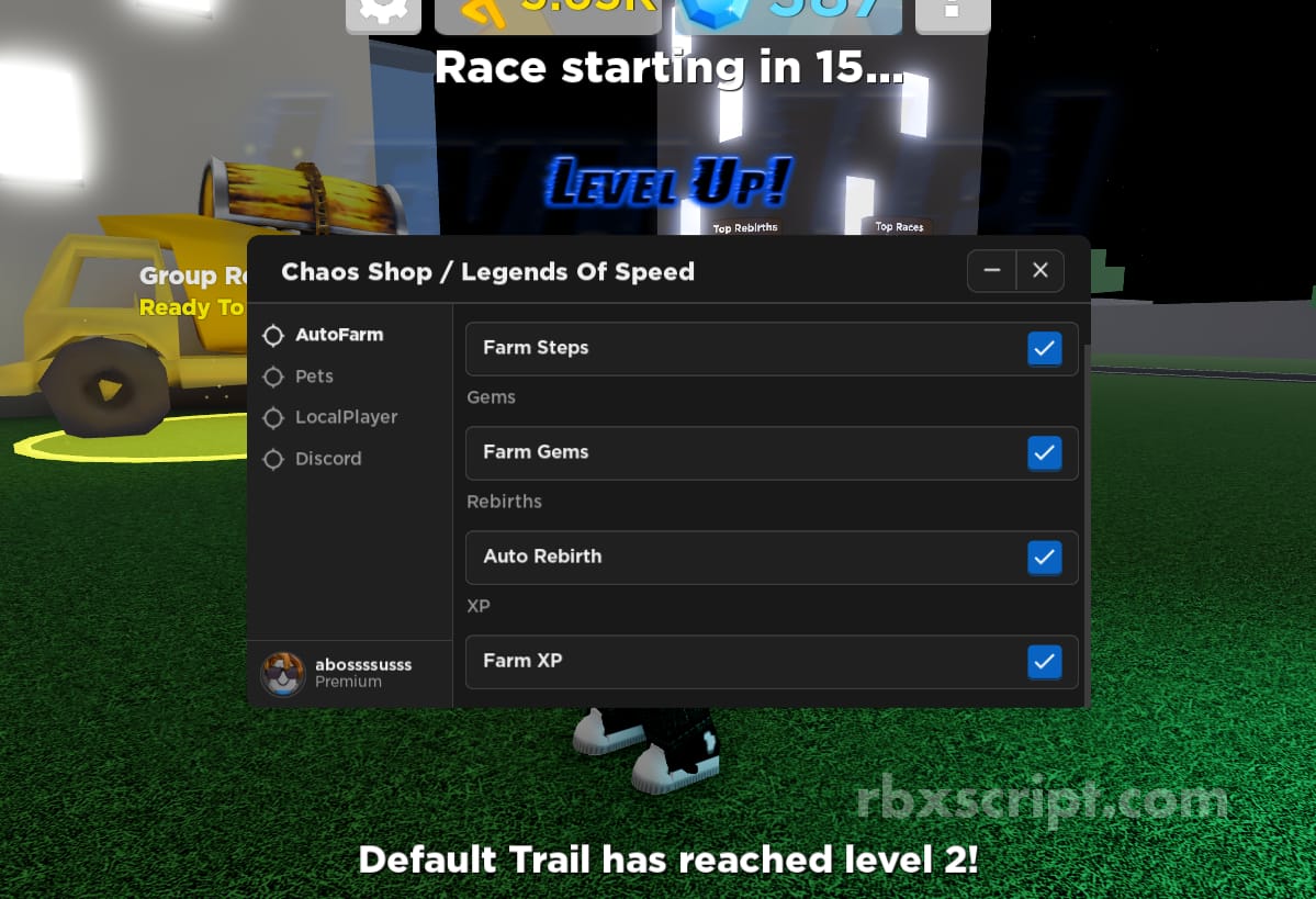 Legends Of Speed AutoFarm Script – Roblox » Download Free Cheats & Hacks  for Your Game – Financial Derivatives Company, Limited