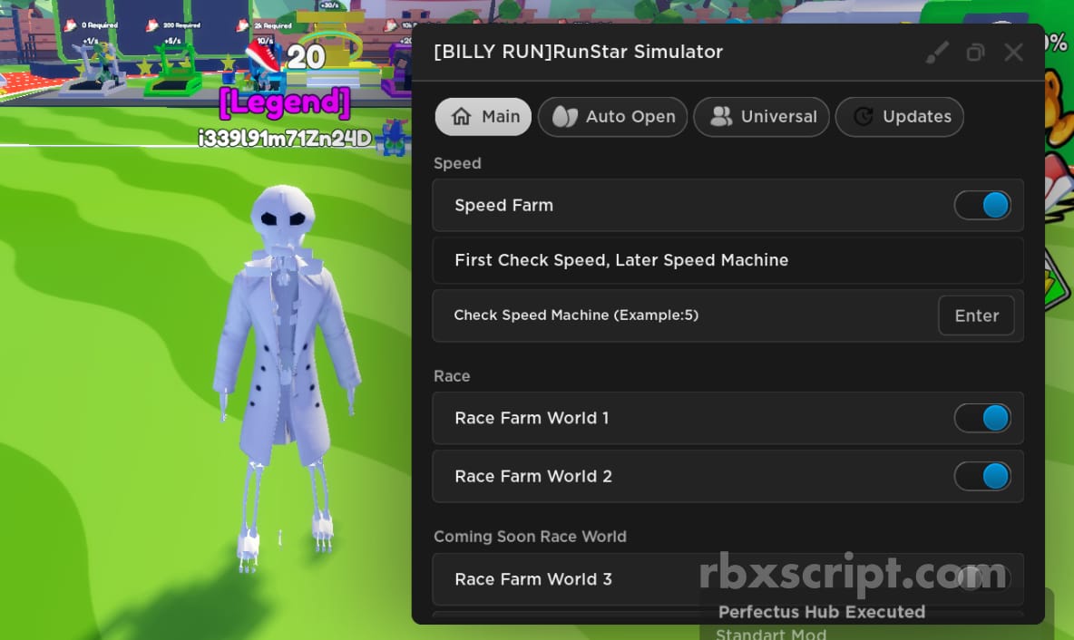 RunStar Simulator: Auto Open Eggs, Auto Race Farm & More Mobile Script