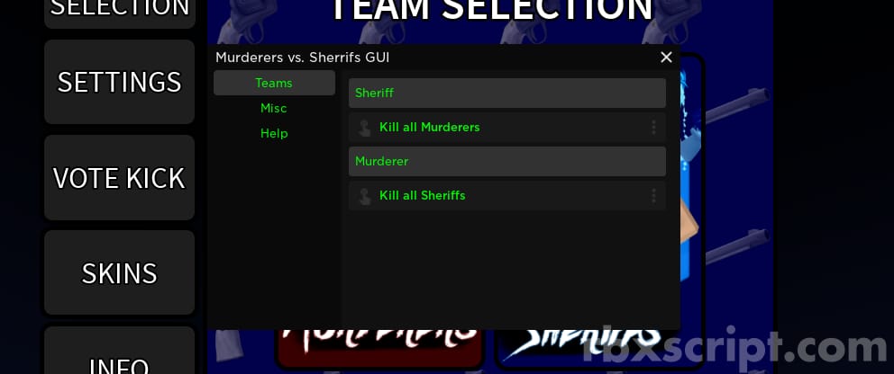 Murderers vs. Sheriffs  Kill all — Roblox Scripts