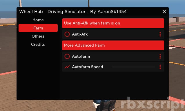 Driving Simulator: Auto Farm Speed, Anti AFK, Click TP