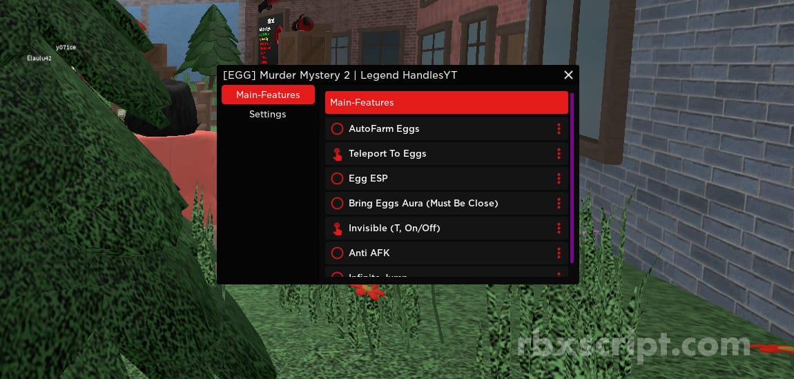Murder Mystery 2: Invis, Egg Esp, Auto Farm Eggs
