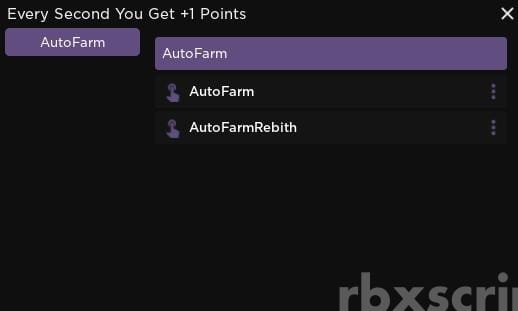 Every Second You Get +1 Points: AutoRebirth, Auto Farm