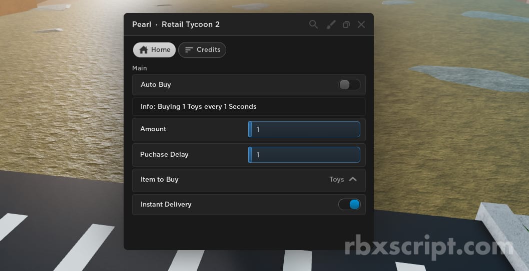 Retail Tycoon 2: Auto Buy, Purchase Delay, Item To Buy