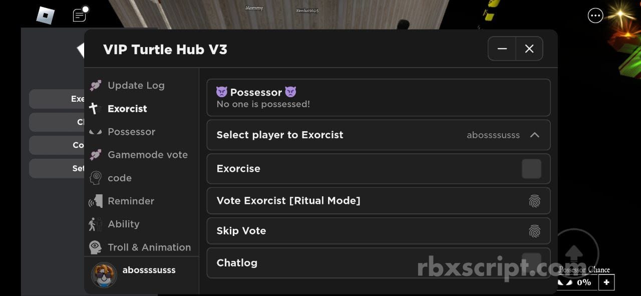 Possessor: Vote Game Mode, Possessor, Skip Vote
