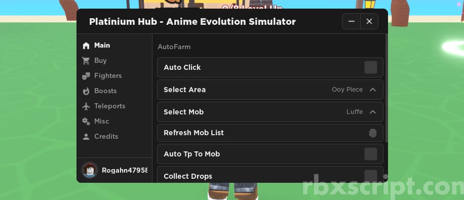 Anime Evolution Simulator: Auto Rank Up, Auto Tp Tp Mob & More