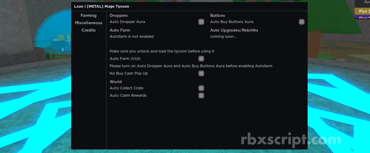 Mage Tycoon: Auto Claim Reward, Auto Farm, Auto Buy
