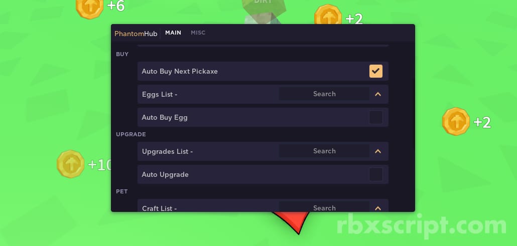 Mining Clicker Simulator: Auto Buy Next Pickaxe, Auto Eggs, Auto Claim Rewards