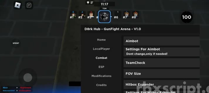 Gunfight Arena: Aimbot, Teamcheck & More Mobile Script