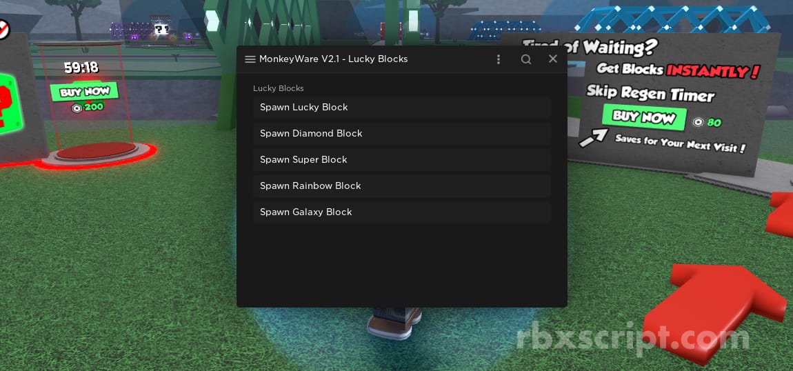 LUCKY BLOCKS Battlegrounds: Get any Block, Hitbox Expander, Local Player