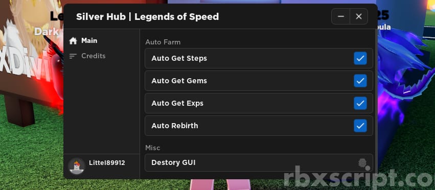 Legends Of Speed [Auto Farm/Cush Server/Auto rebirth] Scripts