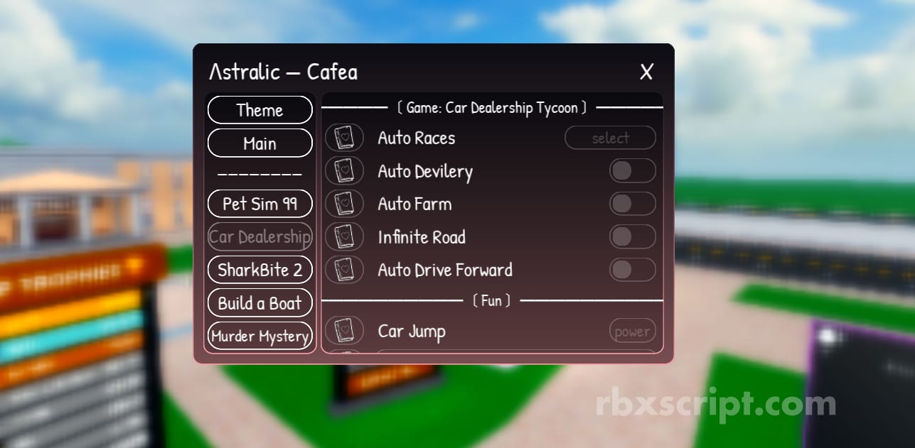 Car Dealership Tycoon: Auto Farm, Inf Road & More Mobile Script