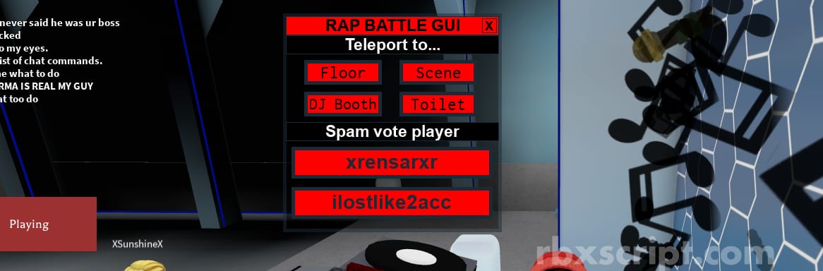 Auto Rap Battles: Teleports, Spam Vote Players