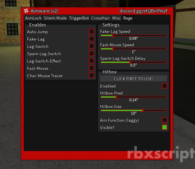 Modifications on the aimware script : r/robloxhackers