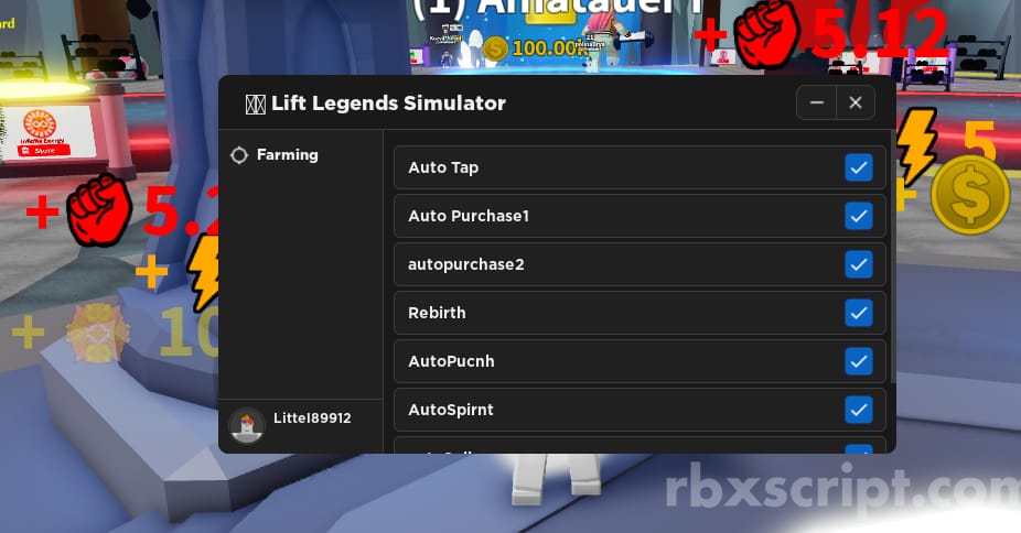 Lift Legends Simulator: Auto Sell, Auto Tap, Auto Rebirth