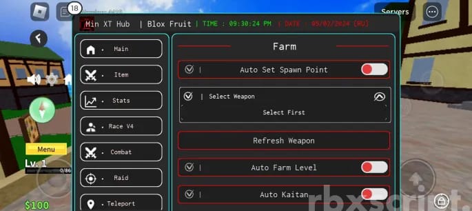 Blox Fruits: Auto Set Spawn Point, Auto Kaitan & More Mobile Script