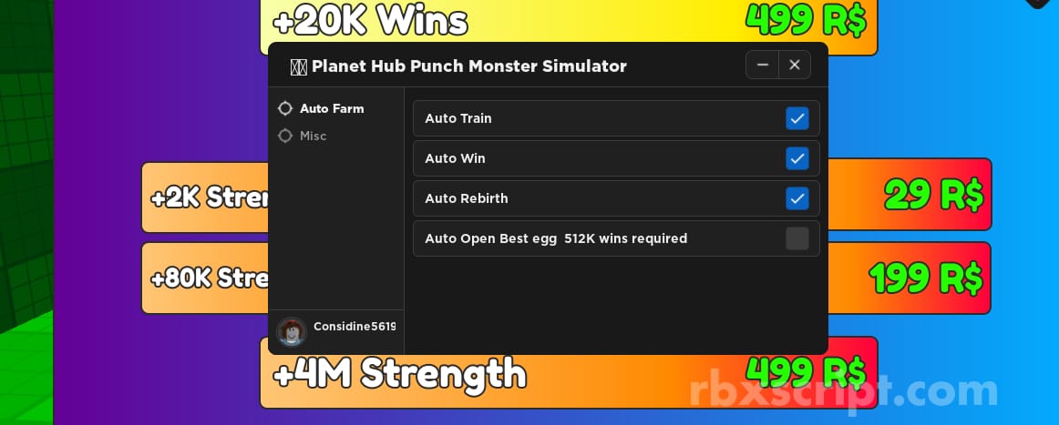 Punch Monster Simulator: Auto Rebirth, Auto Win, Auto Train