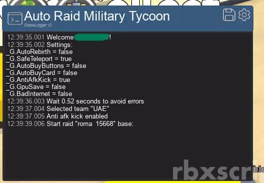 Military Tycoon: Auto Raid, Server Hop
