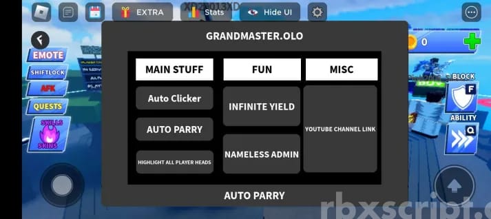 Blade Ball: Auto Clicker, Auto Parry, Inf Yield Mobile Script