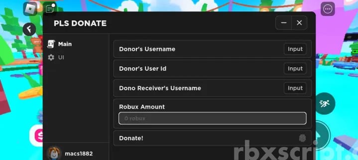 PLS DONATE: Fake Donate Mobile Script