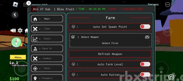 Blox Fruits: Auto Set Spawn Point, Auto Kaitan & More Mobile Script