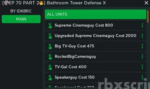 Bathroom Tower Defense X: Free Characters
									
