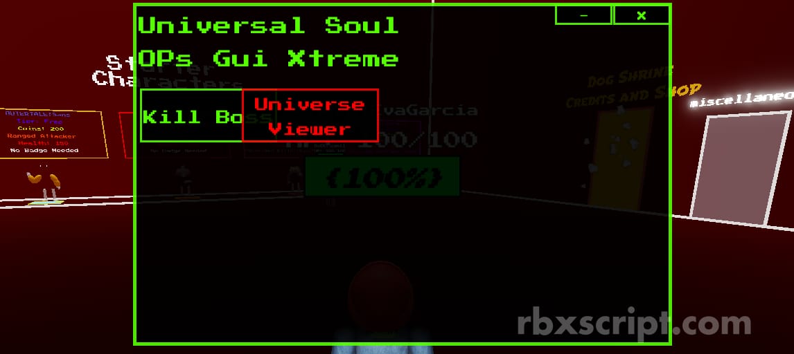 UT Soul OPs Boss Rush: Extended: Kill Boss, Universal Viewer