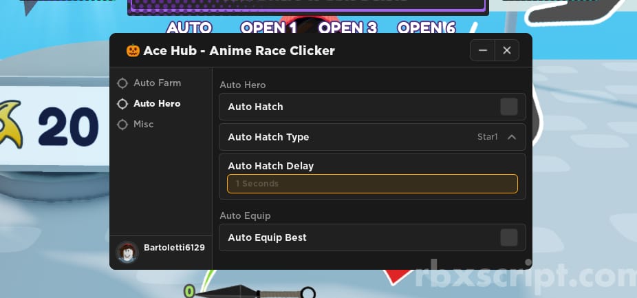 Anime Race Clicker: Auto Hatch Eggs, Auto Equip Best, Auto Click
