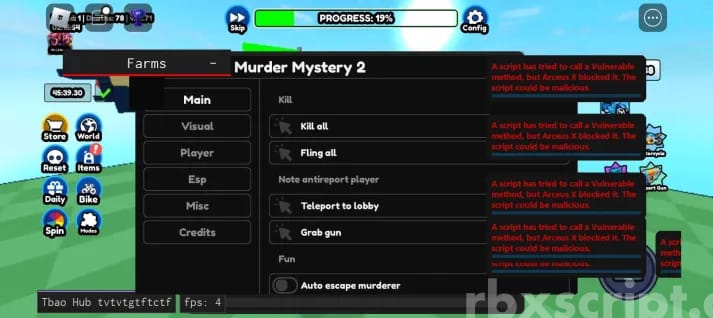 Murder Mystery 2: Kill All, Fling All & More Mobile Script