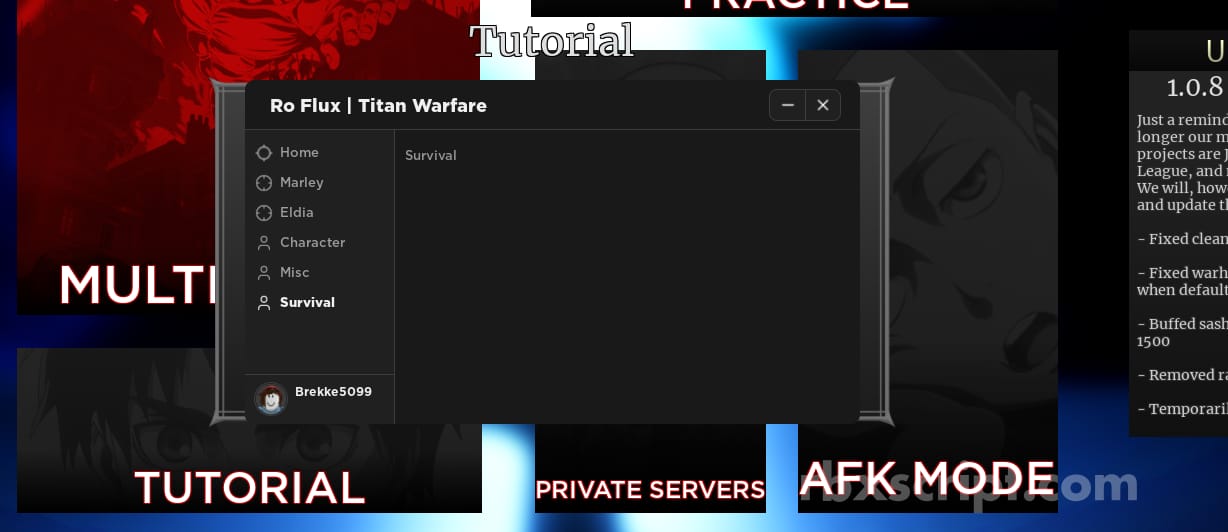 Titan Warfare: Walkspeed, Marley, Misc