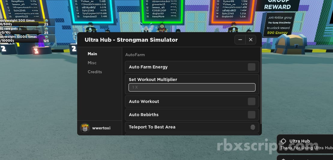 Strongman Simulator [Auto Farm Energy & More!]