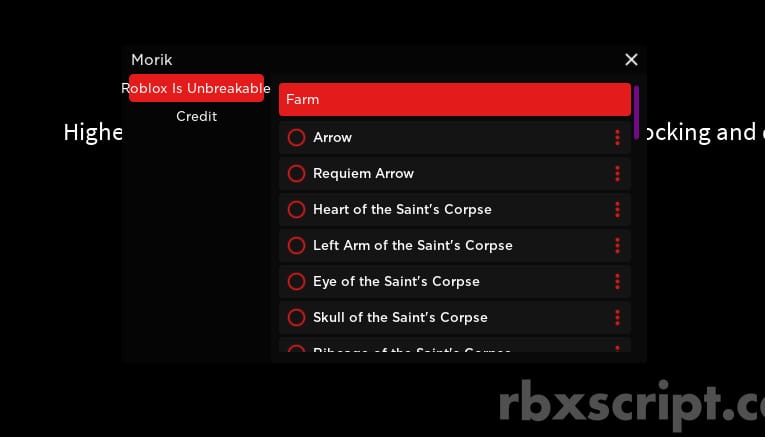 Roblox Is Unbreakable: Auto Farm Arrow, Auto Farm Requiem Arrow & More