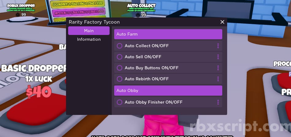 Rarity Factory Tycoon: Auto Buy Buttons, Auto Sell, Auto Collect