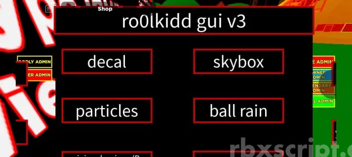 Universal Decal, Skybox, Ball Rain Mobile Script