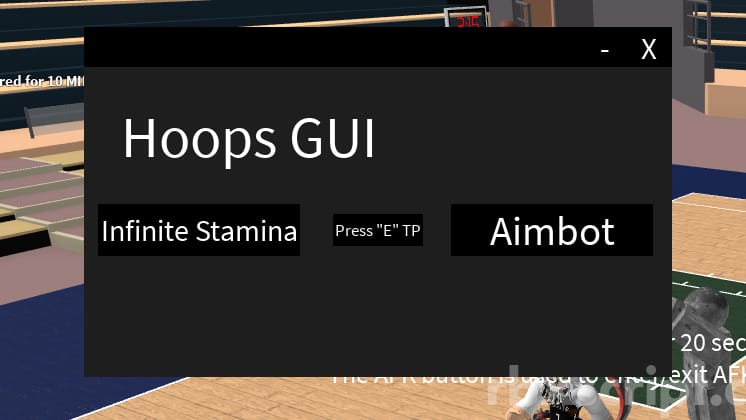 Hoops - Demo (Basketball): Press E TP, Infinity Stamina, Aimbot