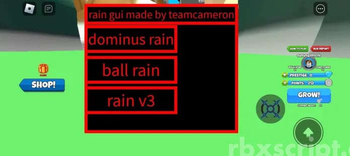 Universal Dominus Rain, Rain V3, Ball Rain Mobile Script