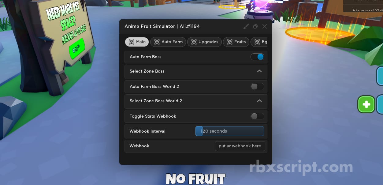 Anime Fruit Simulator: Auto Upgrade, Auto Farm & More