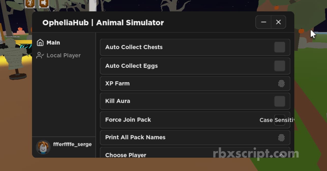 Animal Simulator: Auto Farm XP, Auto Collect Eggs, Auto Collect Chests Mobile Script