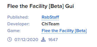 Flee the Facility [Beta] Gui