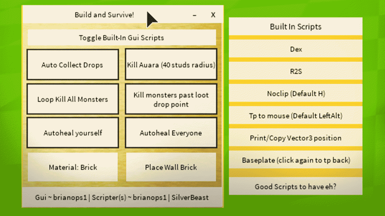 Build and Survive Gui