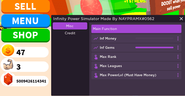 Infinity Power Simulator [INF.GEMS/MAX.LEAGUES/MAXPOWERLVL]