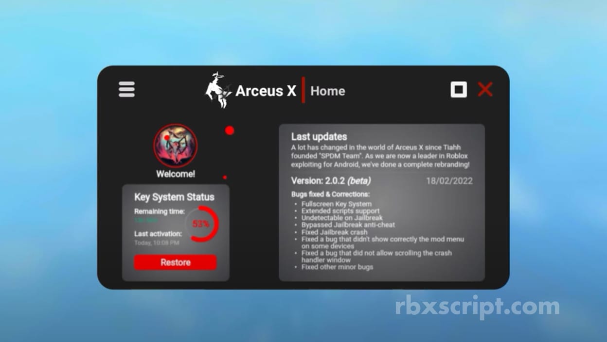 Arceus X v2.0.2 | Mod Menu Beta
									