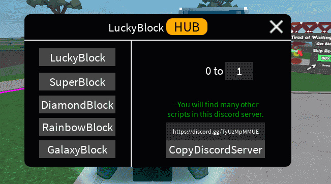 LUCKY BLOCKS Battlegrounds GUI Scripts
