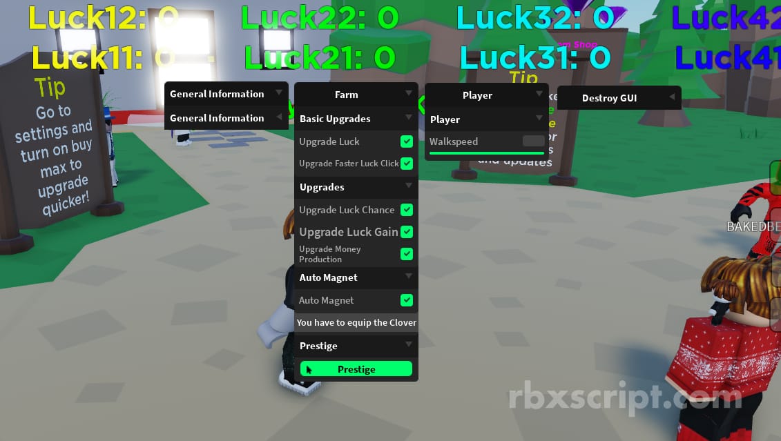 Luck Simulator [upgrade Luck, Auto Magnet, Upgrade luck again ]