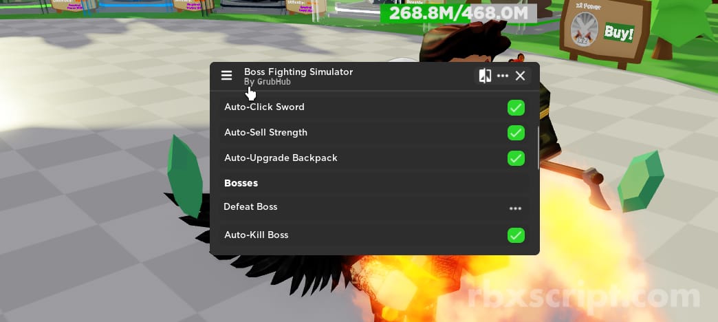 Boss Fighting Simulator [Auto Click Sowrd/Auto Kill Boss/Auto Upgrade Scripts | RbxScript